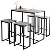 SoBuy Tavolo bar con sgabelli Mobile Bar per casa industrial arredamento L100*P60*A96 cm Carico massimo: 120 kg (OGT15-HG)