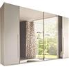 AVANTI TRENDSTORE - Match - Armadio spazioso con 2 Ante scorrevoli e 2 Ante a Battente. Disponibile in 3 Diversi Modelli. Dimensioni: Lap 316x226x61 cm (Bianco con Specchio)
