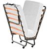 Cortassa Soluko | Letto Brandina Pieghevole a Doghe Con Materasso Memory Foam e Copertura Salvapolvere Inclusa, Struttura Resistente e 4 Ruote Girevoli, 100% Made In Italy 80x200