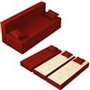 Baldiflex Divano Letto 3 Posti Modello TreTris Rivestimento Sfoderabile e Lavabile, Colore Rosso Pompeiano