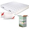 EVERGREENWEB MATERASSI & BEDS EVERGREENWEB - Materasso Matrimoniale 165x195 in Waterfoam Alto 20 cm con 2 CUSCINI Memory Foam GRATIS, Ortopedico con DISPOSITIVO MEDICO, Rivestimento Effetto MASSAGGIANTE Antiacaro, per Reti e Letti