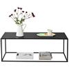 [en.casa] Tavolo a Consolle in Metallo 40 x 110 x 50 cm Mobile Basso per Soggiorno Tavolo da Appoggio - Nero