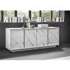 Web Convenienza Madia con 4 Ante Made in Italy - Credenza Contenitore Collezione Carrara per Soggiorno Cucina Ingresso Sala da Pranzo Mobile Design moderno originale Marmo Bianco