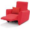 BIANCHERIAWEB Copripoltrona Reclinabile Easy Long Sofa Cover in Tinta Unita Poltrona Rubino 140