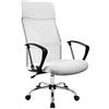 Casaria sedia da ufficio poltrona da ufficio girevole ergonomica in similpelle seduta in rete regolabile in altezza meccanismo di oscillazione regolabile