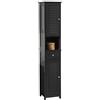 SoBuy Mobile Colonna Bagno Salvaspazio Armadio Alto con 2 Ante, 1 Cassetto e Ripiano Aperto Mobiletto Bagno per Lavanderia WC o Cucina 32x170x30cm FRG236-DG (Grigio)