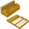 Baldiflex Divano Letto 3 Posti Modello TreTris Rivestimento Sfoderabile e Lavabile, Colore Ambra