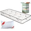 EVERGREENWEB MATERASSI & BEDS Evergreenweb - Materasso Una Piazza e Mezza 120x190 in Waterfoam Ortopedico Alto 20cm + Cuscino Memory Foam Gratis Rivestimento Oli Essenziali Aloe Vera Tessuto Antiacaro x Tutti Letti e Reti Offerta