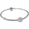 PANDORA Bracciale Pandora, Starter Set infinito 08051 e Argento, colore: argento, cod. 08051-18