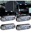 yifengshun 4 pezzi LED Indicatore di posizione laterale Luce anteriore Posteriore Luci di posizione laterale 12V per camion Camper Van Camion RV Indicatori di direzione(bianca)