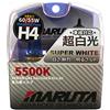 MARUTA SUPER WHITE H4 60/55W lampada alogena 12V, attacco P43t, effetto xeno 5500 K, vetro al quarzo resistente, omologazione ECE
