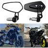 BREDUXSER Motociclo Laterali Specchi 7/822mm Manubrio Lega di Alluminio Specchi Retrovisori per Scooter Cruiser Sport Bike(Nero)