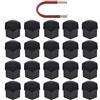 Be In Your Mind 20 Pz Nero Dado Ruota Caps Bullone Mozzo Coperture 21mm Protezioni Esagonali con Strumento di Rimozione Compatibile con Range Rover Evoque Ducato