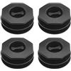 Create idea 4 pezzi doppio strato tappetino per auto fermo tappeto antiscivolo fibbia Twist plastica clip fissaggio montaggio (nero)