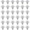 eMagTech 50pcs 1038008 clip paraurti fissaggio clip clip clip di plastica anteriore posteriore plastica bianco compatibile con Ford Ka 1996-2008