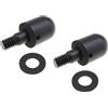 eMagTech 2PCS Paraurti Posteriore Dell'automobile Rotonda Protezione Del Chiodo Anti Collisione Lega di Alluminio Guardia Coda Tuning Parte per Smart Fortwo Accessori Paraurti Nero Parti Automotive