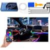 YAOBLUESEA 12V Striscia LED per Interni Auto 6M Luci Abitacolo Ambientali Illuminazione 5050 RGB al Neon Lampade Impermeabili con APP