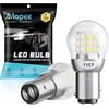Alopee Lampadina LED P21/5W Bianco - Confezione da 2 Indicatore di Direzione e Luce di Stop BAY15D 1157 2057 7528, 39SMD Alta Luminosità 12-15V DC, Ricambio per Lampada Alogena