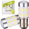 AGLINT Bay15D 1157 P21/5W LED Lampadine Alta e Bassa Luminosità 12V-24V per Auto Freno Luce Fanali Stop Posteriori Luci di Marcia Diurna DRL Luci di Parcheggio Freni Bianca 6500K 2PZ