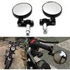 MISS MOLY Nero Motociclo Specchietto Retrovisore, Rotondi 7/8 Specchietto di Manubrio per Cruiser Scooter Chopper(#1-Nero)