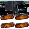yifengshun 4 pezzi LED Indicatore di posizione laterale Luce anteriore Posteriore Luci di posizione laterale 12V per camion Camper Van Camion RV Indicatori di direzione(Ambra)