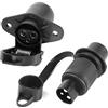 AGRISHOP 12V Spina 3 Poli Presa 3 Poli per Rimorchio,12V Spina E Presa 3 Poli,Spina 3 Poli per Rimorchio Connettore Maschio Femmina Adattatore per RV Caravan Trattore Camion Van Agricole