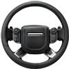 COFIT Coprivolante Auto in Pelle Microfibra Traspirante e Antiscivolo Copri Volante con Marcatura Centrale Copristerzo Rotondo Universale L 39-40.5cm Nero