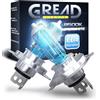 Gread - 2x Lampada Faro H4 - superwhite - 8500k 55W - senza registrazione - Sorgente di luce