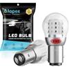 Alopee Lampadina LED P21/5W Rosso - Confezione da 2 Luce di Coda e Freno BAY15D 1157 2057 7528, 39SMD Alta Luminosità 12-15V DC, Ricambio per Lampada Alogena