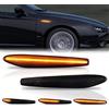 OZ-LAMPE Frecce Laterale Dinamico a LED per Alfa-Rome-o 159 Typ 939 Brera Typ 939, Indicatore di direzione Laterale Dinamico a LED, 2 Pezzi Nero Canbus