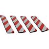 SNS SAFETY LTD Paracolpi Adesivi da Parete, in Gomma Schiumata, per Parcheggi, Garage e Magazzini, 44x10x1,5 cm, 4 pezzi (Rosso Bianco)