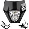 JFG RACING Faro Moto, Faro Anteriore Moto Mascherina Faro Mascherina Motocross per KTM EXC250 SX250 SXF250 EXC450 SX350 SXF450 EXC525 640LC4 Dirt Bike Enduro ATV Scooter-Nero