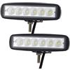 Willpower Faro da Lavoro, Barra LED 15cm 18W Luci da Lavoro a LED Inondazione Fendinebbia Luce Impermeabile 6000K per Trattore Auto Veicoli Moto Off Road SUV ATV UTV Camion