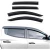 JHCHAN Deflettori d'aria per Mitsubishi L200 Triton 2015-2023 e FIAT Fullback Cross 2015-2022 Cabina doppia Pickup Fumo nero Deflettori antipioggia