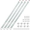 Linkstyle 4PCS 12V Barra Luminosa LED Interna, 48 LED con Interruttore, 6500K Striscia Sottile per Auto Camion Camper Barca Armadio