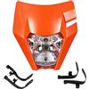 JFG RACING Faro Moto, Faro Anteriore Moto Mascherina Faro Mascherina Motocross per KTM EXC250 SX250 SXF250 EXC450 SX350 SXF450 EXC525 640LC4 Dirt Bike Enduro ATV Scooter-Arancia