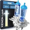 Gread - 2x H4 Lampada Faro - superwhite - 8500k 55W - senza registrazione