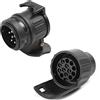AGRISHOP Adattatore Rimorchio 7 Poli 13 Poli,Adattatore Rimorchio 13 Poli 7 Poli,Adattatore Gancio Traino 13 a 7 Pin,3Pin a 7Pin Adattatore,7 Pin 13 Poli Presa 12 V Convertitore Elettrico Connettore