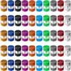 Greluma 50 pezzi tappi valvola per pneumatici per auto con guarnizione O-ring, tappi aria per auto in alluminio antipolvere, 10 colori