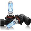DZG Kit di sostituzione lampadine alogene H10 per fendinebbia 42W 5000K Lampada bianca calda super brillante 12V Auto, 2 pezzi