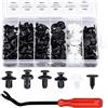 Bapao 100 Pezzi Rivetti in Plastica per Auto Universal Auto Nero Clip Nylon Rivetto Plastica Rivetti Auto con Strumento di Smontaggio Clip di Fissaggio per Interni Auto Pannello Paraurti