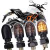 JMTBNO 4Pcs Frecce Moto Indicatori di Direzione a LED Omologate Piccole Indicatore 12V Universal Mini Lampadina Impermeabile M8 per Cruiser Bobber Chopper Scooter Cafe Racer Quad ATV Off-Road