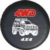 LITTOU Universal Nero in pelle PVC Borsa per Pneumatici (4WD 4x4, 17 for Diameter 31''-33'')