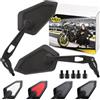Area1 Coppia Specchietti Retrovisori Universali per Moto - Omologati E, Filettatura 2x M10 Destra con Adattatore Sinistro, Compatibili con Duke/SMC-R, Z900, Z750, Z650, Z500, Z125, ER-6N, MT-07