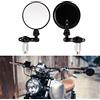 DREAMIZER Moto Rotondi Specchietti Manubrio 7/8 22mm, Specchietti Retrovisore Moto per Cafe Racer Street Bike Dirt Bikes Cruiser Scooter Bobber Chopper