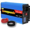 EDECOA Convertitore 12v 220v convertitore di Tensione 1200w trasformatore 220v 12v Onda sinusoidale modificata 1200w con Display LCD e Cavi