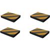 SNS SAFETY LTD Paracolpi Adesivi, in Gomma Schiumata, per Parcheggi, Garage e Magazzini, 24x18x3 cm, 4 pezzi (Nero Giallo)