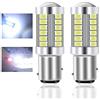 Teguangmei 1157 BAY15D P21/5W Lampadine LED per Auto Bianca 900LM Super Luminosi 5730 33-SMD LED Freno di Retromarcia Coda Stop Fendinebbia Posteriore Luce di Posizione 12-30V 3.6W- 2Pcs