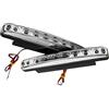 Riloer Set di 2 Luci di Marcia Diurna LED 12V 8 luci LED Bianco Freddo | Set di 2 luci di marcia diurna LED bianche Lampade Universali per Auto SUV Camion Impermeabile