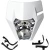 JFG RACING Faro Moto, Faro Anteriore Moto Mascherina Faro Mascherina Motocross per KTM EXC250 SX250 SXF250 EXC450 SX350 SXF450 EXC525 640LC4 Dirt Bike Enduro ATV Scooter-Bianco